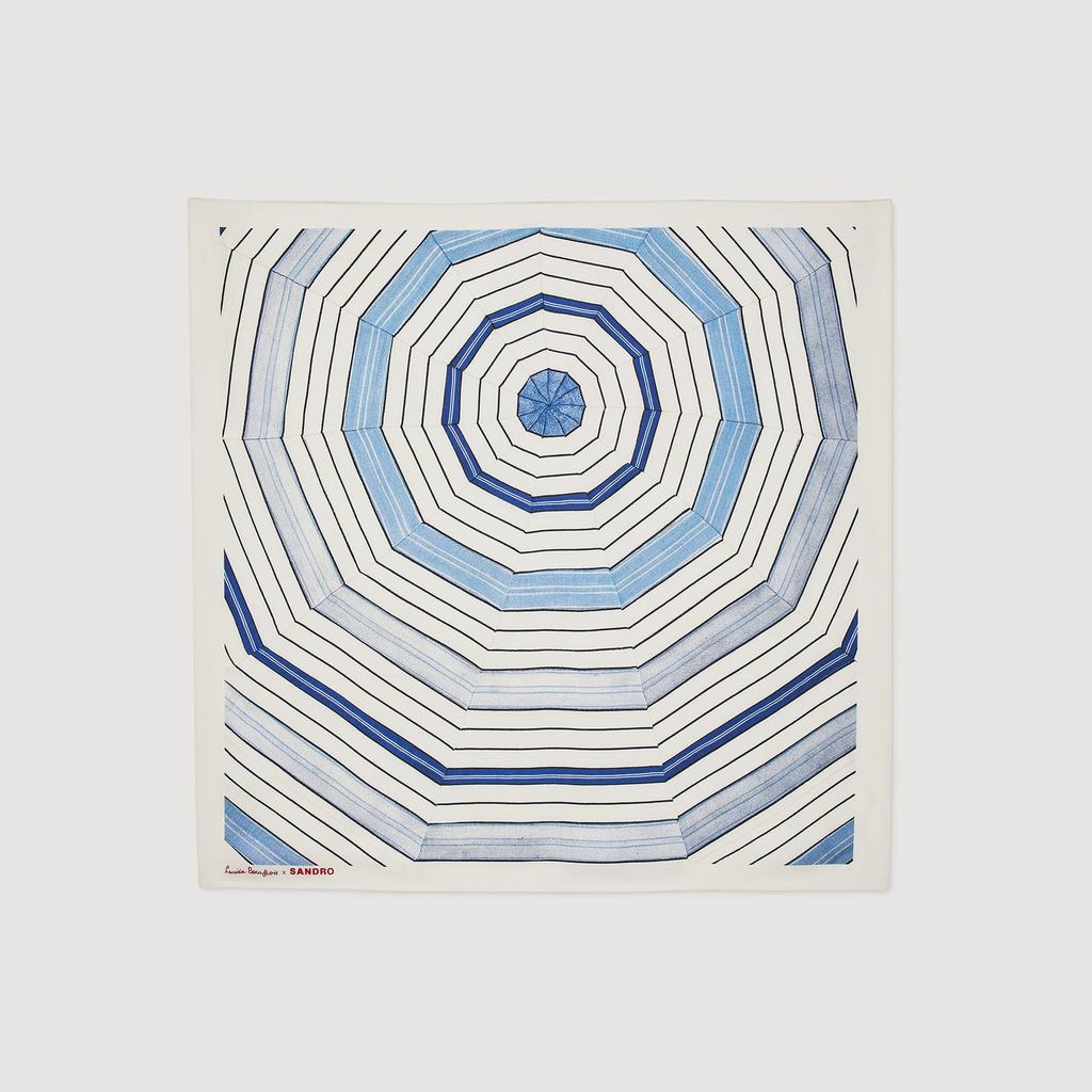 Sandro Striped silk scarf