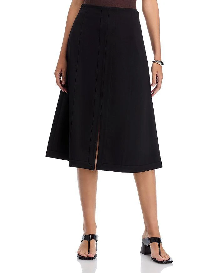 Misook Slit Front A Line Skirt - Black - L Misook Slit Front A Line Skirt - Black - L