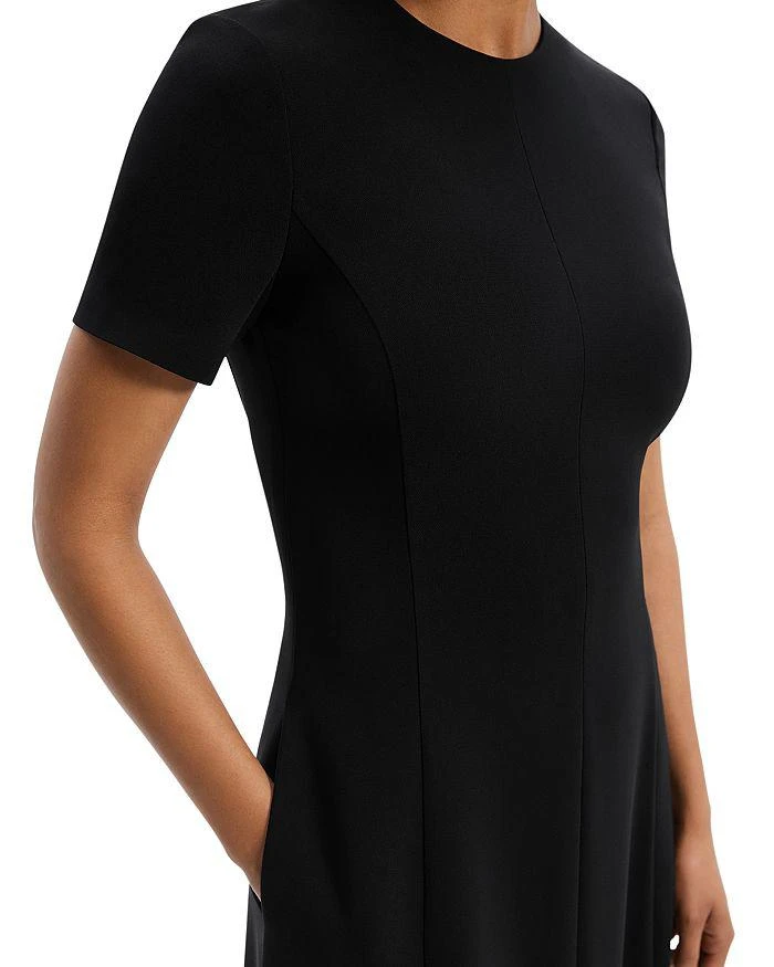 Theory Admiral Crepe Short Sleeve Flare Midi Dress 2