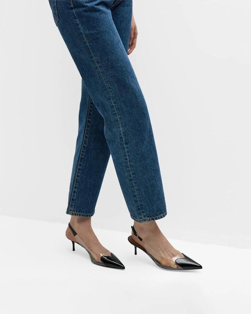 Alaïa Coeur Plexi Heart-Toe Slingback Pumps 2