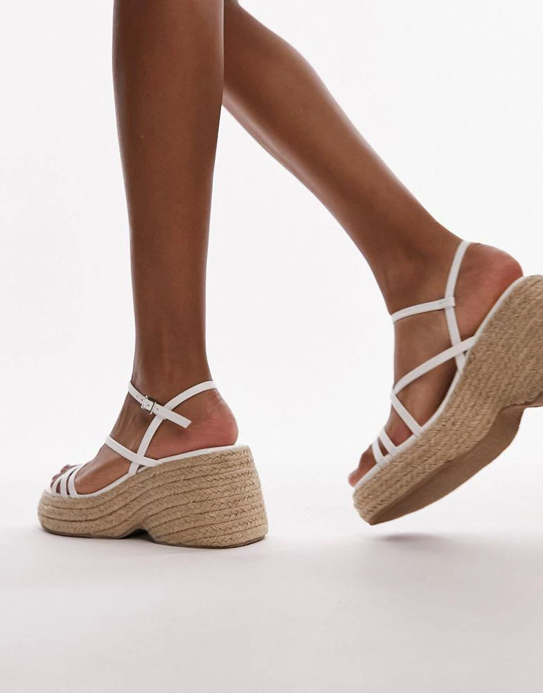 Topshop Topshop Jess espadrille wedge in white 4