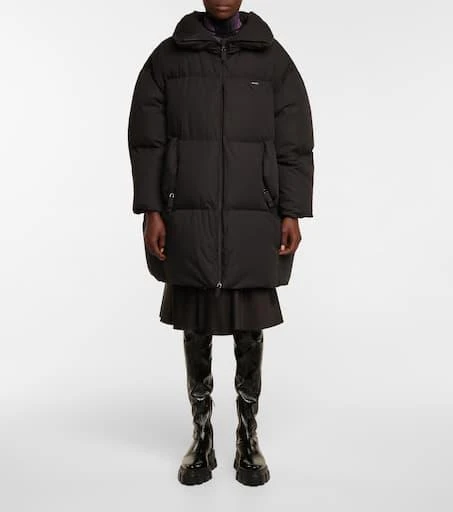 Prada Funnel-neck down and cotton coat 6