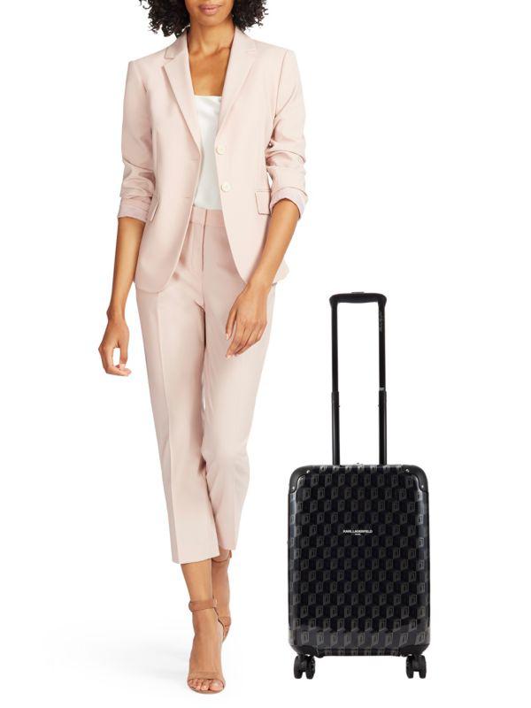 Karl Lagerfeld Paris 20 Inch Monogram Print Spinner Suitcase