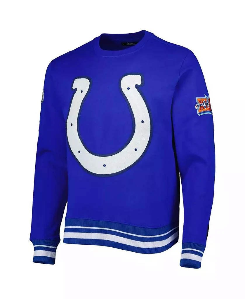 Pro Standard Men's Royal Indianapolis Colts Mash Up Pullover Sweatshirt 2