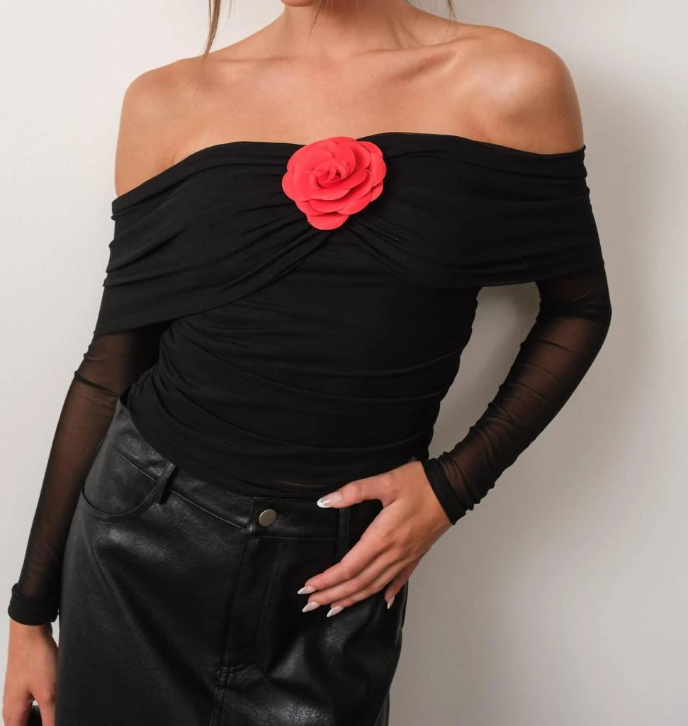 Pretty Garbage Pretty Garbage - Dixie Rosette Off Shoulder Top 4