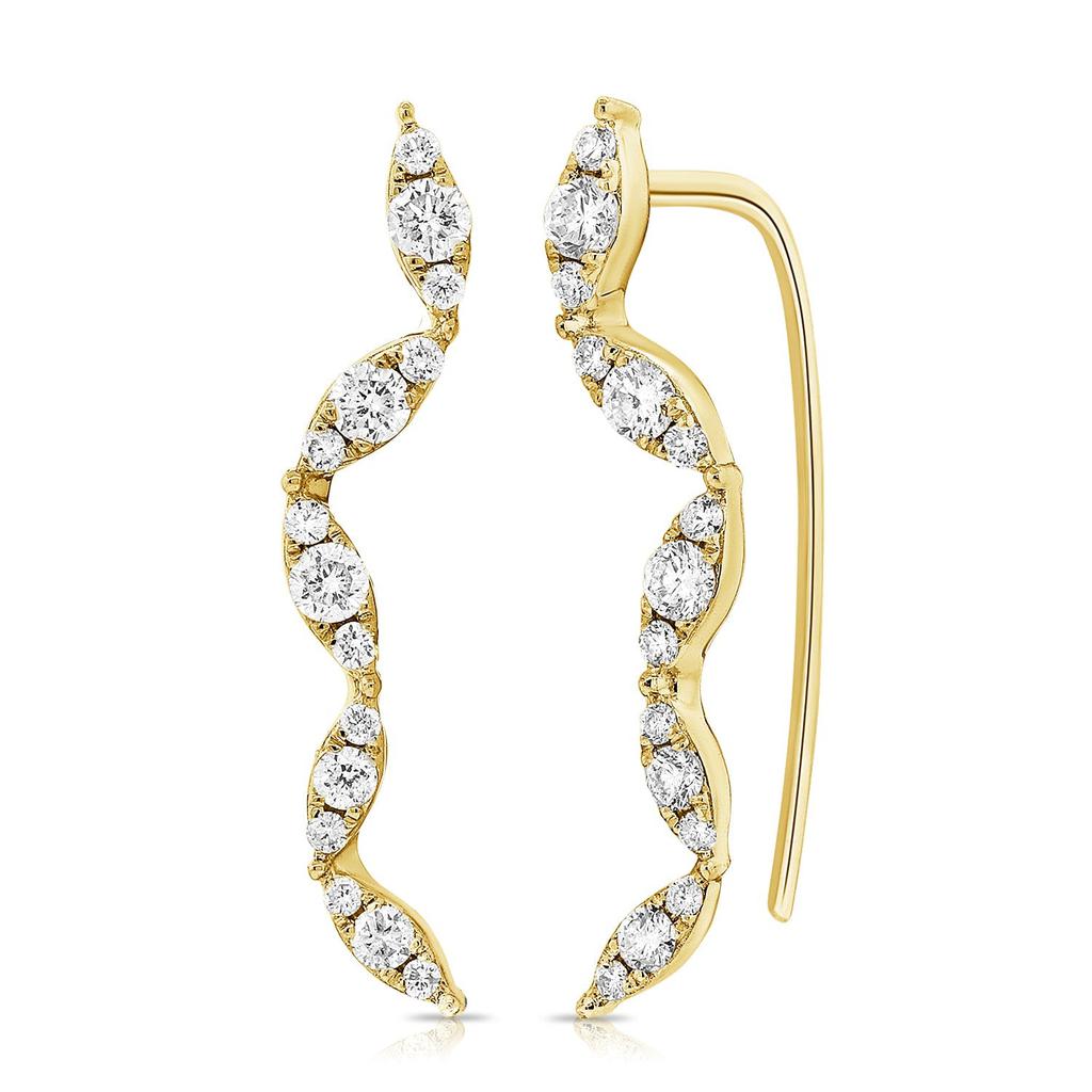 Sabrina Designs 14k Gold & Diamond Ear Climber Earrings
