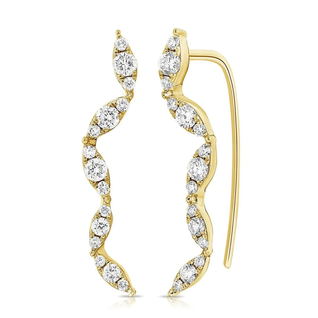Sabrina Designs 14k Gold & Diamond Ear Climber Earrings 2
