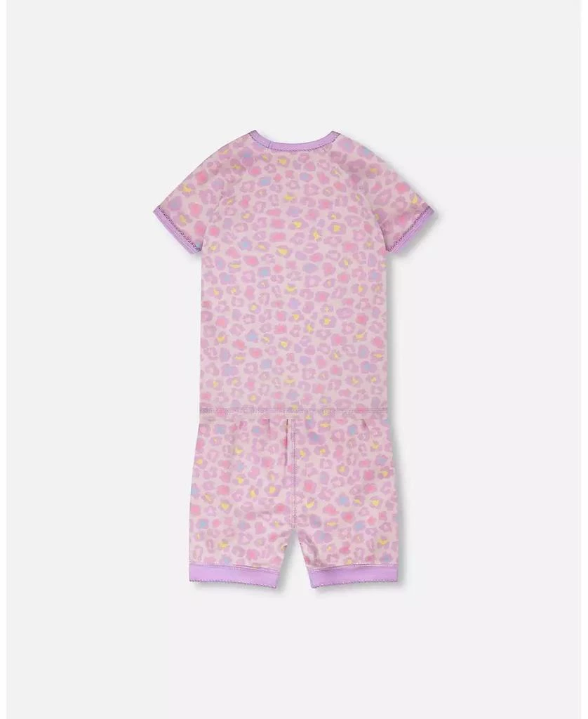 Deux par Deux Baby Girl Cotton Two-Piece Pyjama Set Purple Animal Print - Baby 3
