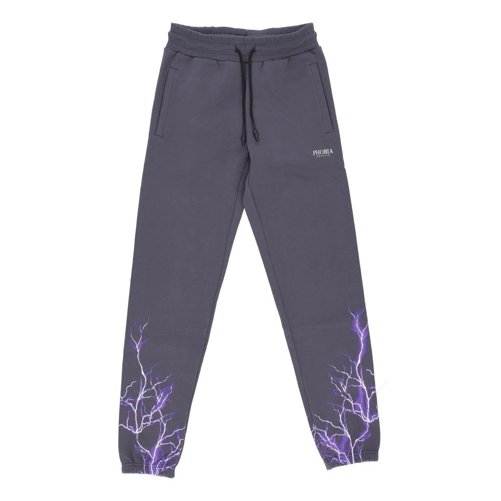 PHOBIA Lightweight Tracksuit Pants Men Lightning Pants Grey/purple 1