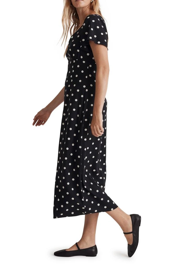 Madewell Polka Dot Flutter Sleeve Dress 6