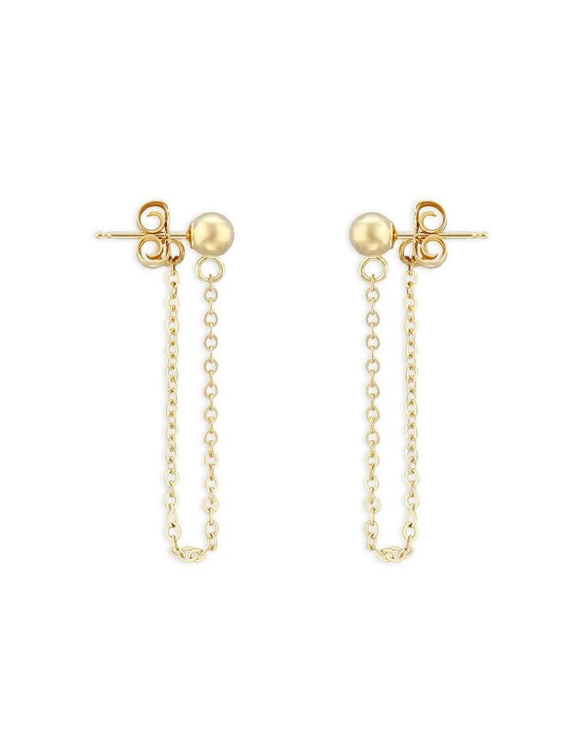 Bloomingdale's Ball Chain Drop Earrings in 14K Yellow Gold 1
