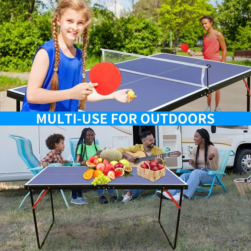 Streamdale Furniture Streamdale Midsize Foldable Table Tennis Set for Indoor/Outdoor 6