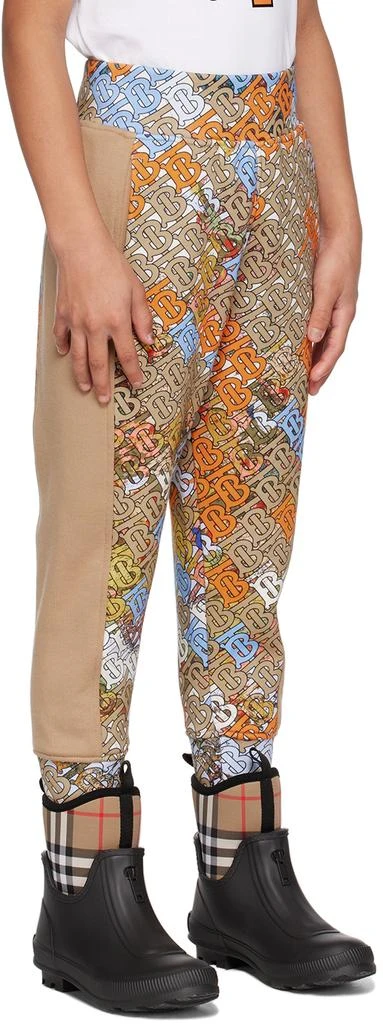 Burberry Kids Beige Monogram Map Lounge Pants 2
