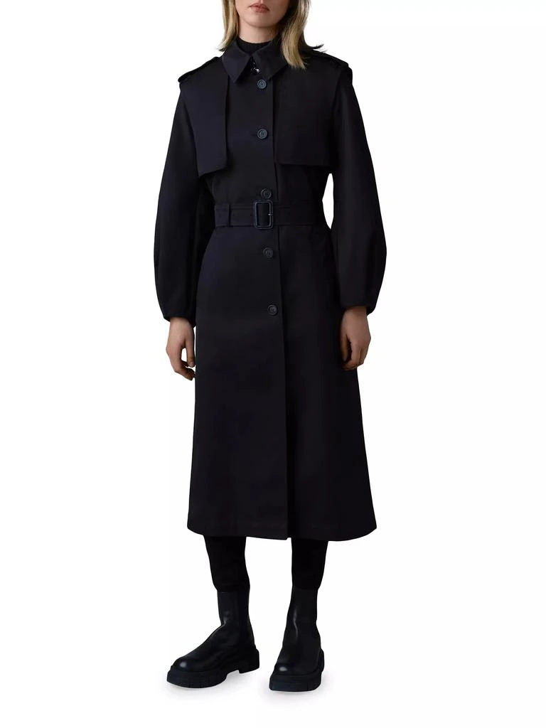 Mackage Alia Twill Balloon-Sleeve Trench Coat 2