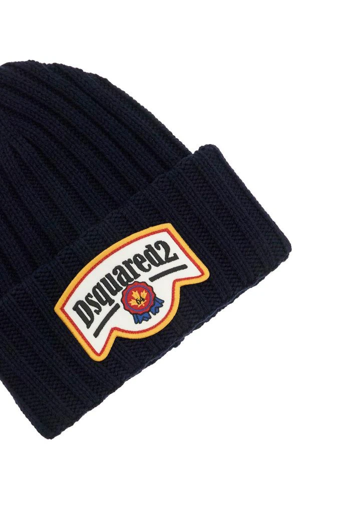 DSQUARED2 beanie Hat With Patch Logo 3