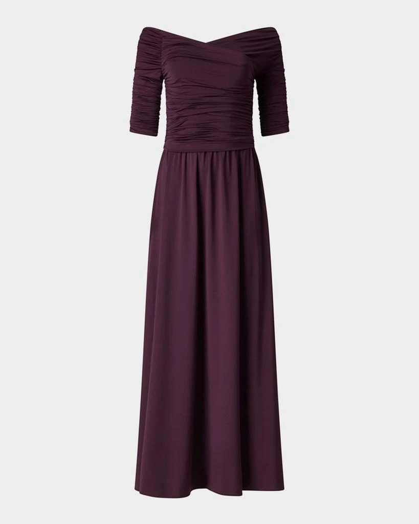 Altuzarra Char Off-Shoulder Ruched Long Dress 1
