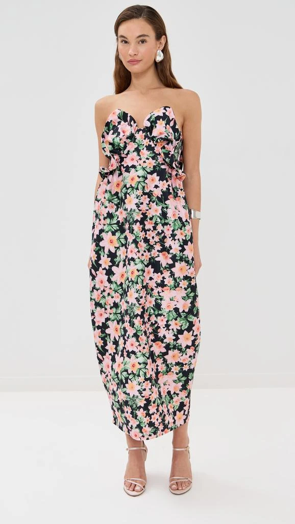 Kika Vargas Raha Dress Blush Daffodil Taffeta 7