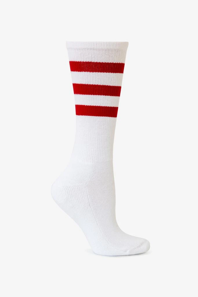 Los Angeles Apparel CALFSOCK - Unisex 3-Stripe Calf Sock 40