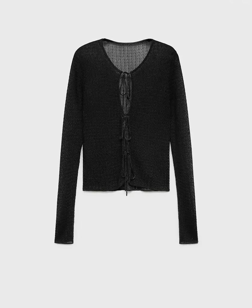 Mango Women's Ties Knitted Cardigan 4