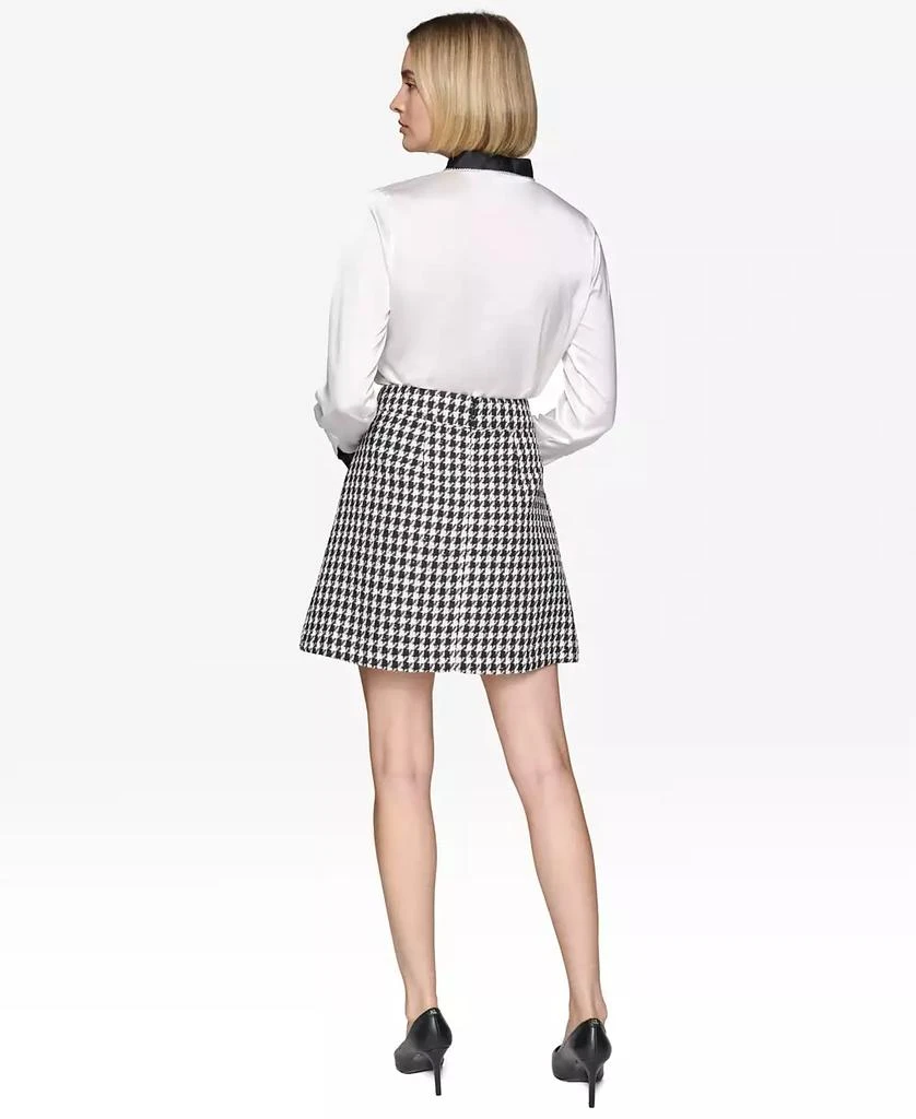 Karl Lagerfeld Paris Women's Houndstooth Miniskirt 6