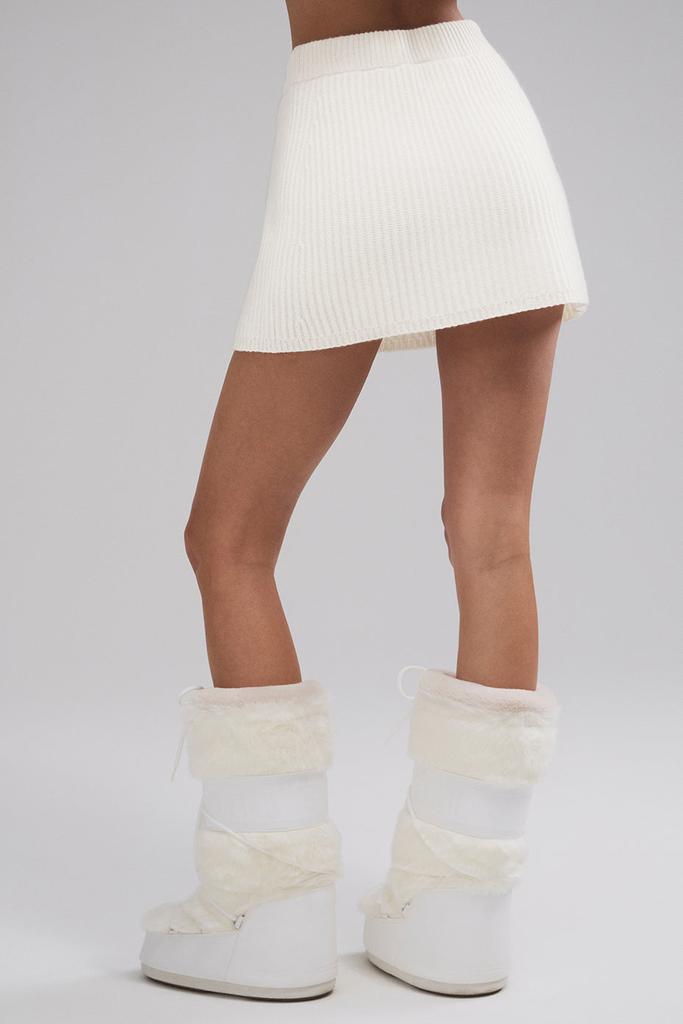 Alo Courchevel Cashmere Skirt - Ivory