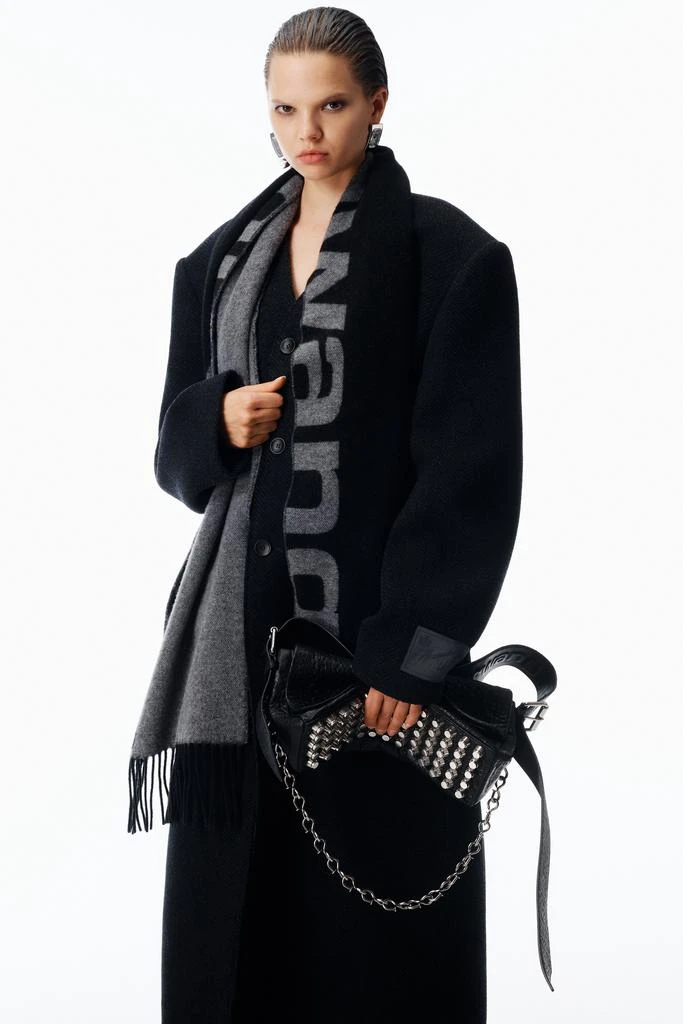 Alexander Wang Logo Jacquard Scarf in Wool Cashmere 3
