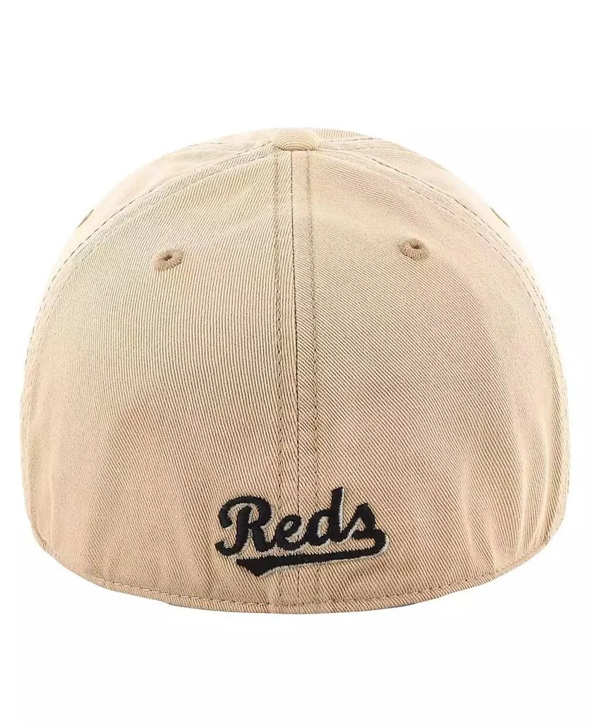47 Brand Men's Khaki Cincinnati Reds Dusted Franchise Fitted Hat 2