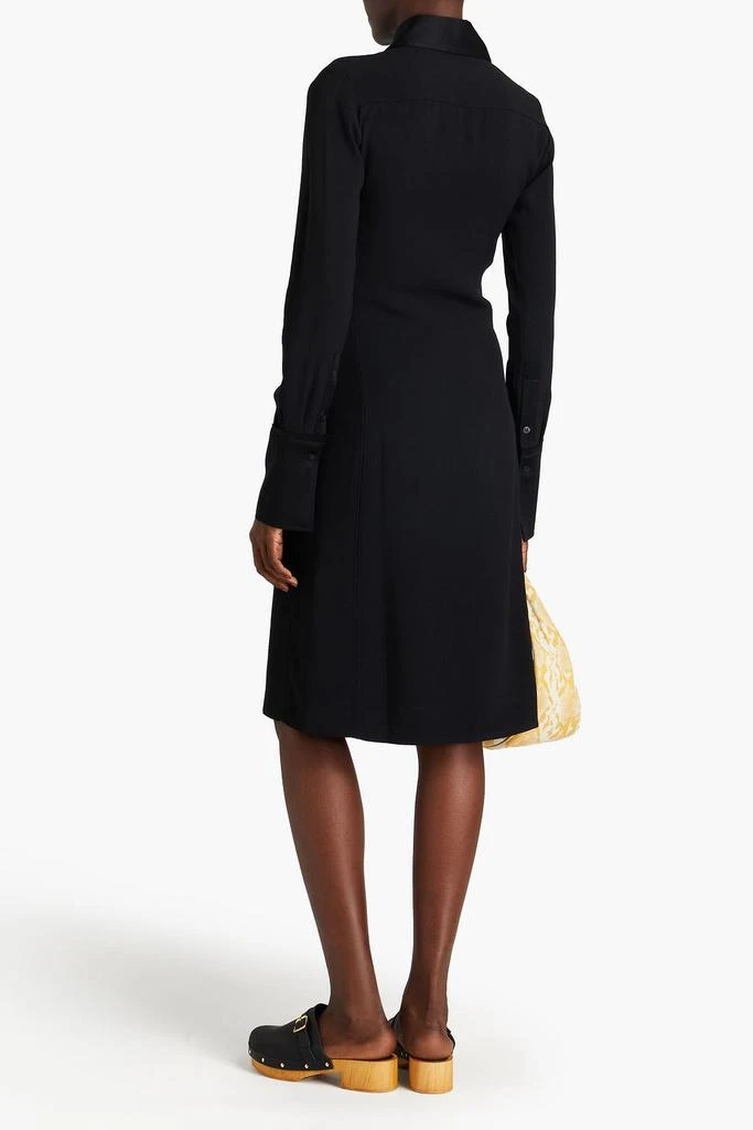 Acne Studios Satin-trimmed cady shirt dress 3