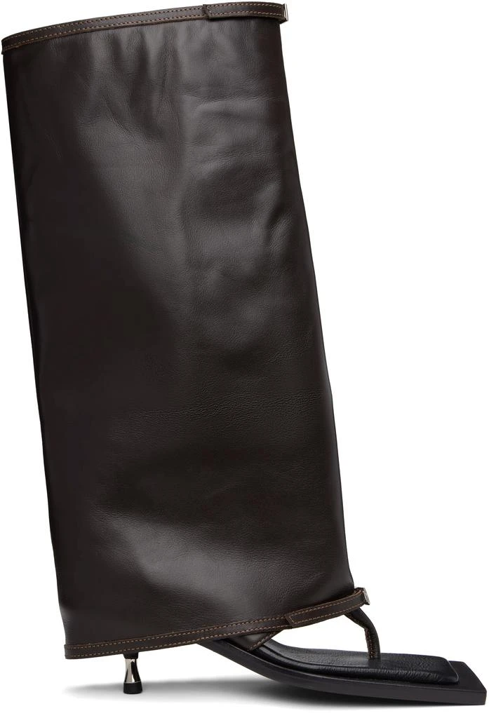 FIDAN NOVRUZOVA Brown Kaia Stiletto Tall Heeled Sandals 1