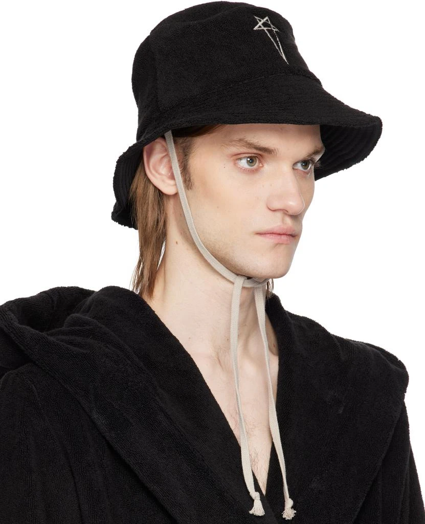 Rick Owens Black Beach Bucket Hat 2