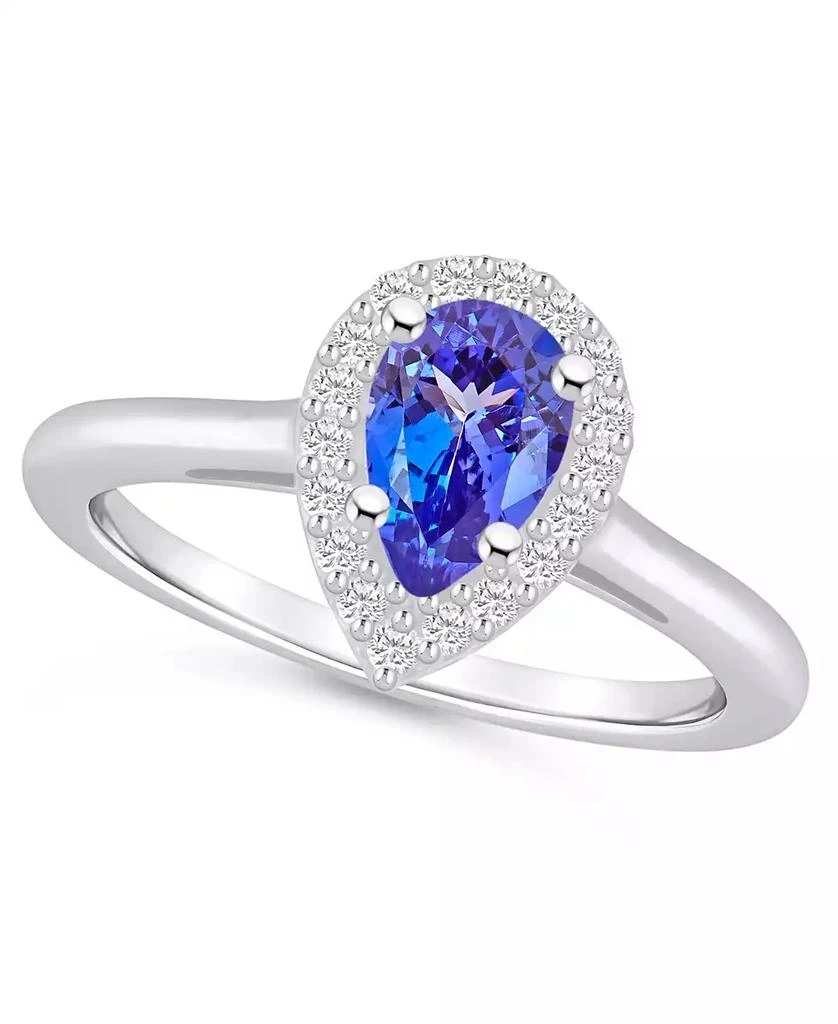 Macy
s Tanzanite (7/8 ct. t.w.)
Diamond (1/5 ct. t.w.) Pear Halo Ring in 14k Gold