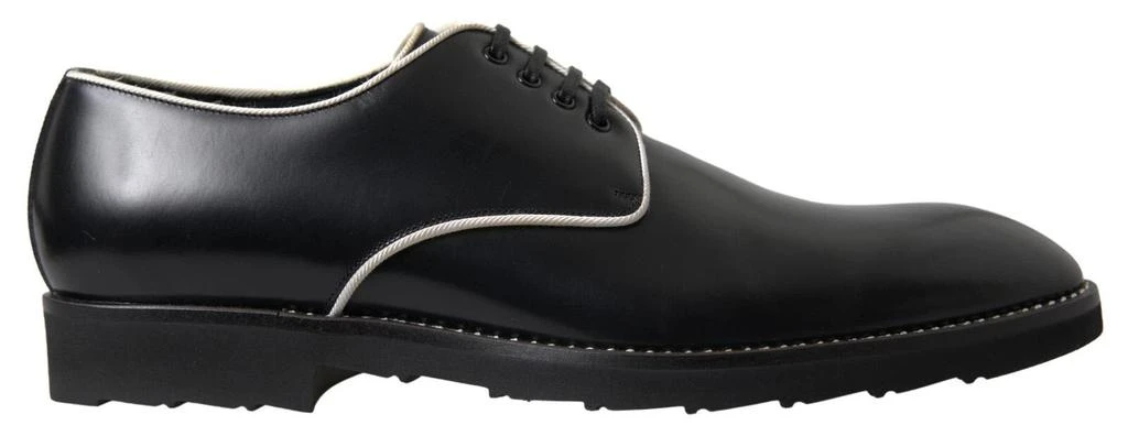 Dolce & Gabbana Dolce & Gabbana Black White Leather Formal Dress Shoes 1