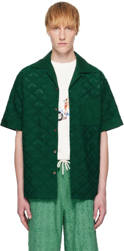 Drôle de Monsieur Green 'La Chemise Brodée Tapisserie' Shirt 1