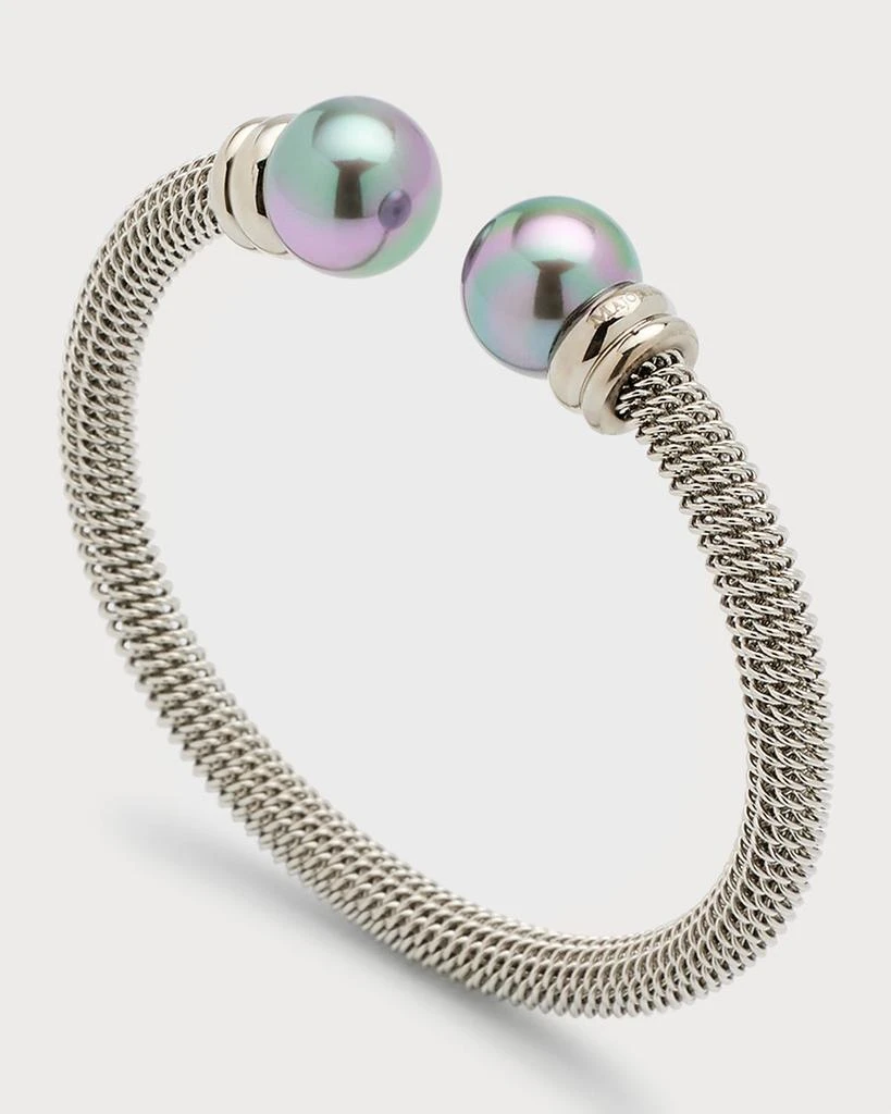 Majorica Tender Kissing Pearl Bracelet, Gray/White 4