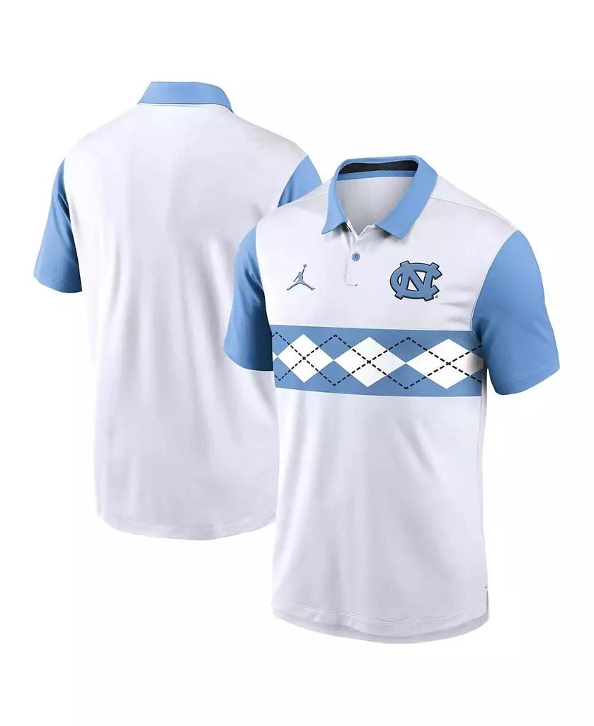 Jordan Men's White North Carolina Tar Heels Primetime Campus Vapor Performance Polo 1