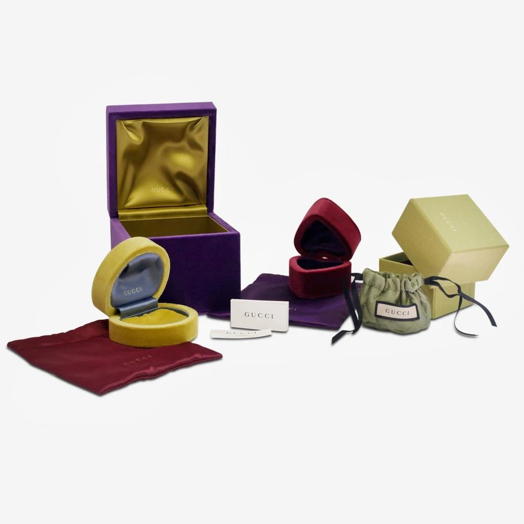 Gucci Gucci Link to Love 18K Yellow Gold Green Tourmaline Chain Bracelet YBA702395002016-copy 5