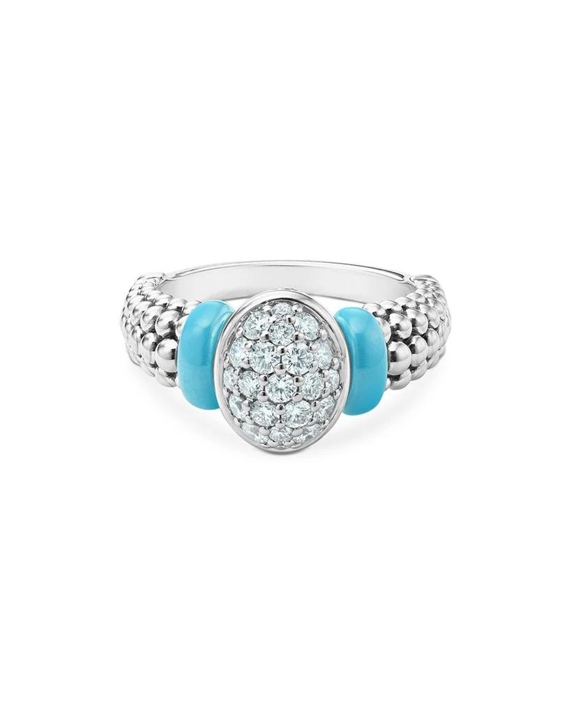 LAGOS Blue Caviar & Diamond Sterling Silver Statement Ring 3