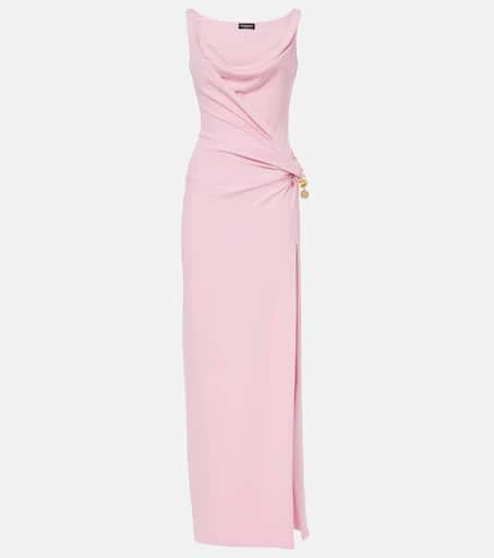 Versace Draped silk cady gown 1