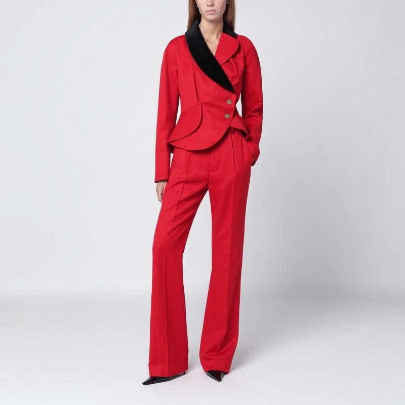Vivienne Westwood Stormy red asymmetrical wool jacket 2