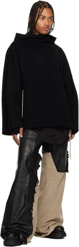 Rick Owens Black Concordians Cashmere Tunic Hoodie 4