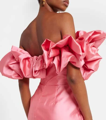 ALÉMAIS Ruffled off-shoulder gown 6