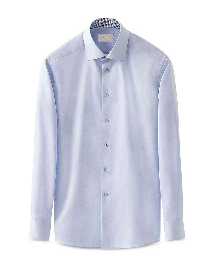 Eton Slim Fit Solid Shirt w Geometric Detail 6