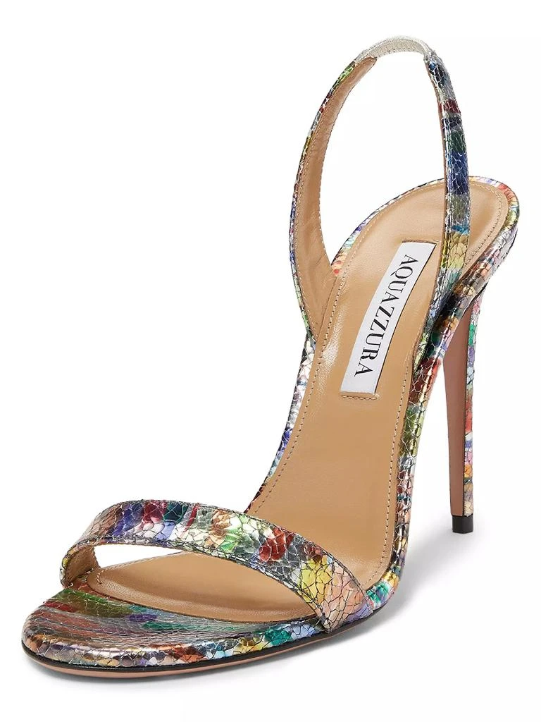 Aquazzura So Nude 105MM Brushstroke Leather Slingback Sandals 2