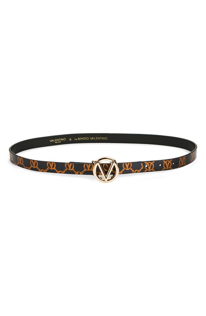 Mario Valentino Giusy Baby Monogram Logo Buckle Belt