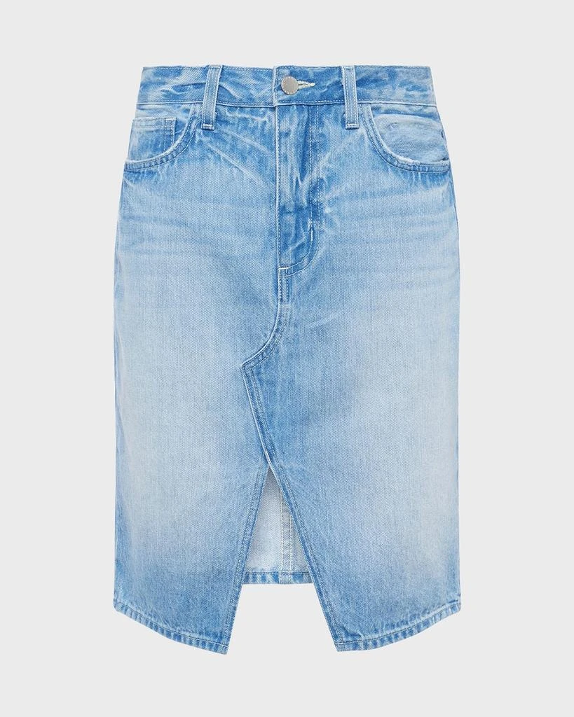 L'Agence Tylee Denim Knee-Length Skirt 1