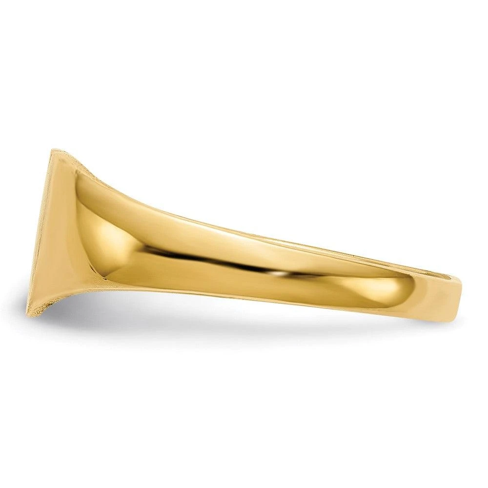 Diamond2Deal 14k Yellow Gold Closed Back Heart Signet Ring 3