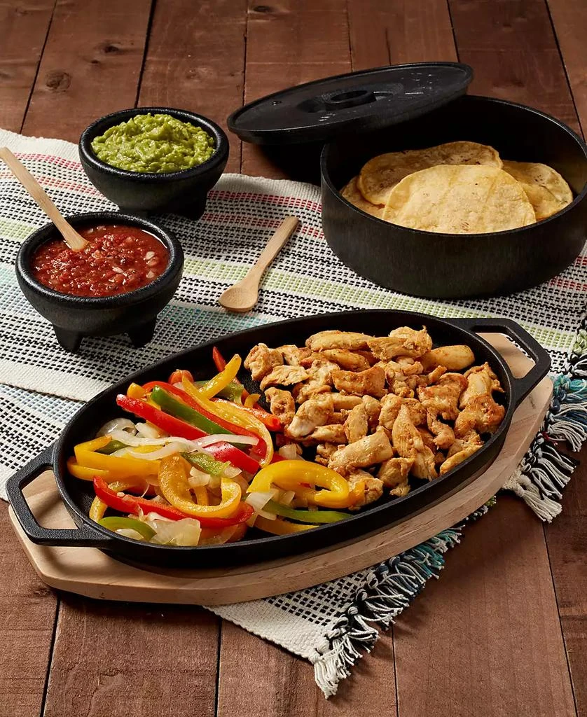 INFUSE Latin Cast Iron 8 Piece Fajita Set 8