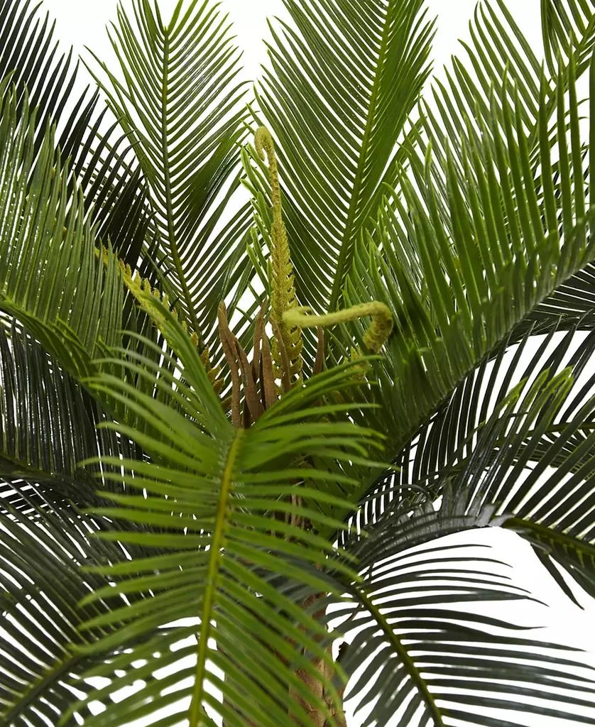 NEARLY NATURAL 3' Cycas Artificial Tree in Wood Planter 6