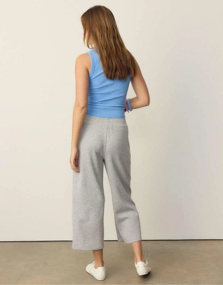 Stradivarius Stradivarius Soft-touch culottes in grey melange 2
