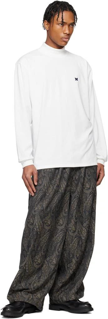 Needles White Mock Neck T-shirt 4